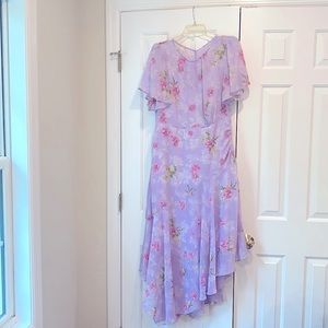 ASTR Lilac Pink Floral Midi Dress